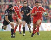 12 December 2010; Doug Howlett, Munster, in action against Marty Holah, Ospreys. Heineken Cup Pool 3 - Round 3, Munster v Ospreys, Thomond Park, Limerick. Picture credit: Diarmuid Greene / SPORTSFILE