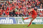 12 December 2010; Ronan O'Gara, Munster, kicks a conversion. Heineken Cup Pool 3 - Round 3, Munster v Ospreys, Thomond Park, Limerick. Picture credit: Diarmuid Greene / SPORTSFILE