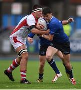 3 September 2016; David Ryan of Leinster is tackled by Oisin Kiernan of Ulster during the U18 Schools Interprovincial Series Round 2 match between Leinster and Ulster at Donnybrook Stadium in Donnybrook, Dublin. Photo by Stephen McCarthy/Sportsfile