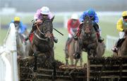 15 December 2010; Hurricane Fly, with Paul Townend up, right, jumps the last on their way to winning The Bar One Racing Hatton's Grace Hurdle from eventual second, Solwhit with Davy Russell up. Fairyhouse Racecourse, Fairyhouse, Co. Meath. Picture credit: Matt Browne / SPORTSFILE