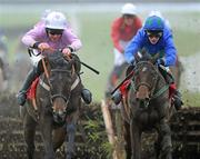 15 December 2010; Hurricane Fly, with Paul Townend up, right, races towards the finishing post, on their way to winning The Bar One Racing Hatton's Grace Hurdle from second place, Solwhit, with Davy Russell up. Fairyhouse Racecourse, Fairyhouse, Co. Meath. Picture credit: Matt Browne / SPORTSFILE