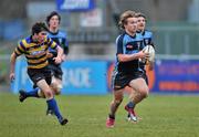 15 December 2010; Zac Jungmann, Newpark Comprehensive, in action against Sean Fox, Skerries C.C.. McMullen Cup Final, Skerries C.C. v Newpark Comprehensive, Donnybrook, Dublin. Picture credit: David Maher / SPORTSFILE