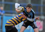 15 December 2010; Ronan Sherlock, Newpark Comprehensive, in action against Eoghan Fox, Skerries C.C. McMullen Cup Final, Skerries C.C. v Newpark Comprehensive, Donnybrook, Dublin. Picture credit: David Maher / SPORTSFILE