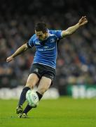 18 December 2010; Jonathan Sexton, Leinster, converts his side's third try. Heineken Cup, Pool 2, Round 4, Leinster v ASM Clermont Auvergne, Aviva Stadium, Lansdowne Road, Dublin. Picture credit: Matt Browne / SPORTSFILE