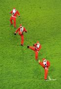 18 December 2010; Performers dressed as Santa Claus during the pre-match entertainment before the game. Heineken Cup, Pool 2, Round 4, Leinster v ASM Clermont Auvergne, Aviva Stadium, Lansdowne Road, Dublin. Picture credit: Brendan Moran / SPORTSFILE