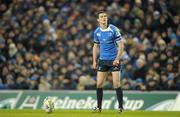 18 December 2010; Jonathan Sexton, Leinster, prepares to kick a conversion. Heineken Cup, Pool 2, Round 4, Leinster v ASM Clermont Auvergne, Aviva Stadium, Lansdowne Road, Dublin. Picture credit: Brendan Moran / SPORTSFILE