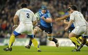 18 December 2010; Sean O'Brien, Leinster, in action against ASM Clermont Auvergne. Heineken Cup, Pool 2, Round 4, Leinster v ASM Clermont Auvergne, Aviva Stadium, Lansdowne Road, Dublin. Picture credit: Brendan Moran / SPORTSFILE