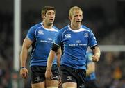 18 December 2010; Nathan Hines, left, and Leo Cullen, Leinster. Heineken Cup, Pool 2, Round 4, Leinster v ASM Clermont Auvergne, Aviva Stadium, Lansdowne Road, Dublin. Picture credit: Brendan Moran / SPORTSFILE