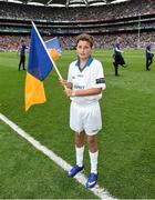 4 September 2016; Etihad Flagbearer Ben Hogan of Howth, Co Dublin, ahead of the GAA Hurling All-Ireland Senior Championship Final match between Kilkenny and Tipperary at Croke Park in Dublin. Photo by Ray McManus/Sportsfile