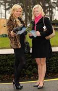 30 December 2010; Enjoying a day at the races are Joanna and Jillian Fitzpatrick, from Fr. Griffin Road, Galway. Leopardstown Christmas Racing Festival 2010, Leopardstown Racecourse, Leopardstown, Dublin. Picture credit: Barry Cregg / SPORTSFILE