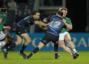 1 January 2011; Eoin Griffin, Connacht, is tackled by Dave Kearney, left, and Fergus McFadden, Leinster. Celtic League, Leinster v Connacht, RDS, Ballsbridge, Dublin. Photo by Sportsfile