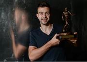 8 September 2016; Robbie Benson of Dundalk pictured with the SSE Airtricity/SWAI Player of the Month Award for August 2016, at Oriel Park in Dundalk, Co Louth. Photo by Seb Daly/Sportsfile