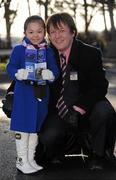 9 January 2011; Enjoying a day at the races are Isabelle Liulyons, aged 5, and her father Anthony, from Edenderry, Co. Offaly. Horse racing, Leopardstown, Co Dublin. Picture credit: Barry Cregg / SPORTSFILE