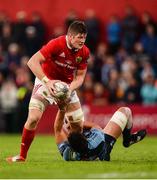 9 September 2016; Jack O'Donoghue of Munster is tackled by Ellis Jenkins of Cardiff Blues during the Guinness PRO12 Round 2 match between Munster and Cardiff Blues at Irish Independent Park in Cork. Photo by Piaras Ó Mídheach/Sportsfile