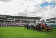 10 September 2016; A general view of the start of the Irish Stallion Farms European Breeders Fund 'Petingo' Handicap at Leopardstown Racecourse in Dublin. Photo by Sam Barnes/Sportsfile