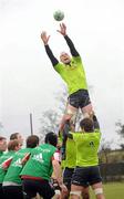 12 January 2011; Munster's Paul O'Connell wins possession in the line-out during squad training ahead of their Heineken Cup, Pool 3, Round 5, match against Toulon on Sunday. Munster Rugby squad training, Cork Institute of Technology, Bishopstown, Cork. Picture credit: Diarmuid Greene / SPORTSFILE