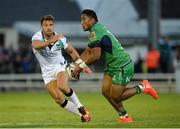 10 September 2016; Bundee Aki of Connacht in action against Rhys Webb of Ospreys during the Guinness PRO12 Round 2 match between Connacht and Ospreys at the Sportsground in Galway. Photo by Oliver McVeigh/Sportsfile