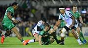 10 September 2016; Jack Carty of Connacht is tackled by Sam Davies  of Ospreys during the Guinness PRO12 Round 2 match between Connacht and Ospreys at the Sportsground in Galway. Photo by Ray Ryan/Sportsfile