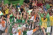 10 September 2016; Ireland and Brazil supporters during the Men's Football 7-a-side Pool A Preliminiaries at Deodoro Stadium during the Rio 2016 Paralympic Games in Rio de Janeiro, Brazil. Diarmuid Greene/Sportsfile