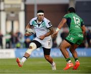 10 September 2016; Josh Matavesi of Ospreysin action against Bundee Aki of Connacht during the Guinness PRO12 Round 2 match between Connacht and Ospreys at the Sportsground in Galway. Photo by Oliver McVeigh/Sportsfile