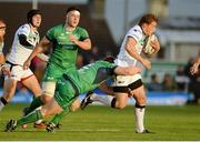 10 September 2016; Jeff Hassler of Ospreys is tackled by Tom McCartney of Connacht during the Guinness PRO12 Round 2 match between Connacht and Ospreys at the Sportsground in Galway. Photo by Oliver McVeigh/Sportsfile