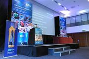 15 January 2011; Mickey Whelan, Dublin Senior Football Team Coach, speaking at the GAA Games Development conference for 2010. Croke Park Dublin. Picture credit: Barry Cregg / SPORTSFILE