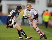 15 January 2011; Nevin Spence, Ulster, in action against Damien Traille, Biarritz Olympique. Heineken Cup, Pool 4, Round 5, Ulster v Biarritz Olympique, Ravenhill Park, Belfast, Co. Antrim. Picture credit: Oliver McVeigh / SPORTSFILE