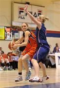 16 January 2010; Claudia Frank, 11890 Killester, in action against Lisa Plamer, DCU Mercy. 2011 Basketball Ireland Women's Superleague Cup Semi-Final, DCU Mercy v 11890 Killester, Neptune Stadium, Cork. Picture credit: Brendan Moran / SPORTSFILE