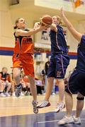 16 January 2010; Claudia Frank, 11890 Killester, in action against Lisa Plamer, DCU Mercy. 2011 Basketball Ireland Women's Superleague Cup Semi-Final, DCU Mercy v 11890 Killester, Neptune Stadium, Cork. Picture credit: Brendan Moran / SPORTSFILE