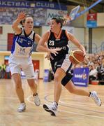 16 January 2010; Kate Maher, Waterford Wildcats, in action against Lisa O'Sullivan, Team Montenotte Hotel Cork. 2011 Basketball Ireland Women's Superleague Cup Semi-Final, Team Montenotte Hotel Cork v Waterford Wildcats, Neptune Stadium, Cork. Picture credit: Brendan Moran / SPORTSFILE