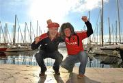 16 January 2011; Munster supporters Pat Donnellan, from Newmarket-On-Fergus, Co. Clare, left, and Seamus Breen, from Tralee, Co. Kerry before the Toulon v Munster, Heineken Cup, Pool 3, Round 5, game. Stade Felix Mayol, Toulon, France. Picture credit: Diarmuid Greene / SPORTSFILE