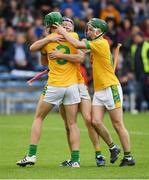 10 September 2016; Sean McGrath, 9, David Reilly, centre and Ronan Ryan of Meath, right, celebrate after the Bord Gáis Energy GAA Hurling All-Ireland U21 Championship B Final match between Meath and Mayo at Semple Stadium in Thurles, Co Tipperary. Photo by Ray McManus/Sportsfile