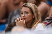 13 September 2016; Julie Eaglesham, wife of Phillip Eaglesham of Ireland, watches as he competes in the Mixed 10m Air Rifle Prone SH2 Qualifier at the Olympic Shooting Centre during the Rio 2016 Paralympic Games in Rio de Janeiro, Brazil. Photo by Diarmuid Greene/Sportsfile