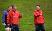 14 September 2016; Munster head coach Anthony Foley, left, and director of rugby Rassie Erasmus during squad training at the University of Limerick in Limerick. Photo by Seb Daly/Sportsfile