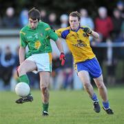 16 January 2011; John McKeon, Leitrim, in action against Conor Devaney, Roscommon. FBD Connacht League, Roscommon v Leitrim, Elphin GAA Grounds, Elphin, Co. Roscommon. Picture credit: David Maher / SPORTSFILE