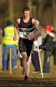 16 January 2011; Michael Mulhare, North Laois AC, in action on the first lap of the Novice Men 6000m race during the AAI Woodies DIY Novice and Juvenile Uneven Ages Cross Country Championships. Tullamore Harriers Stadium, Tullamore, Co. Offaly. Picture credit: Barry Cregg / SPORTSFILE