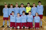 18 January 2011; The Patrician High School, Carrickmacross, Co. Monaghan, team. FAI Schools All-Ireland Post Primary Futsal Finals, Gormanston College, Gormanston, Co. Meath. Photo by Sportsfile