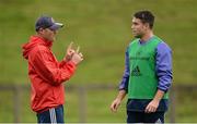 14 September 2016; Conor Murray, right, of Munster and Munster defence coach Jacques Nienaber during squad training at the University of Limerick in Limerick. Photo by Seb Daly/Sportsfile