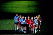 18 January 2011; The Camogie Association and CCAO, Higher Education Camogie Council, have awarded eleven camogie players with third level bursaries totalling €7000. The eleven recipients were awarded their bursaries on foot of an extensive application form and interview process which was conducted in December of last year. At the announcement of the awards is Joan O'Flynn, President of the Camogie Association, centre, with from left, Down's Sara Louise Carr, UUJ, Clare's Chloe Morey, NUI Galway, Derry's Shauna Murphy, UUJ, Tipperary's Marese Floyd, Froebel College of Education, Dublin, Clare's Anne Marie McMahon, NUI Galway, Down's Karen Tinnelly, UUJ, Antrim's Emma Connolly, St. Mary's Belfast, Derry's Dervlagh McGuigan, St. Mary's Belfast. Croke Park, Dublin. Picture credit: Brian Lawless / SPORTSFILE