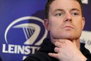 19 January 2011; Leinster's Brian O'Driscoll during a press conference ahead of their Heineken Cup Pool 2 Round 6 match against Racing Metro 92 on Friday. Leinster Rugby press conference, David Lloyd Riverview, Clonskeagh, Dublin. Picture credit: Brian Lawless / SPORTSFILE