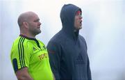 19 January 2011; Munster's John Hayes, left, and Paul O'Connell during squad training ahead of their Heineken Cup, Pool 3, Round 6, game against London Irish on Saturday. Munster Rugby Squad Training, Cork Institute of Technology, Bishopstown, Cork. Picture credit: Diarmuid Greene / SPORTSFILE