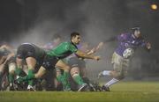 22 January 2011; Frank Murphy, Connacht, gets the ball away. Amlin Challenge Cup - Pool 1 Round 6, Connacht v I Cavalieri Estra, Sportsground, Galway. Picture credit: Ray Ryan / SPORTSFILE