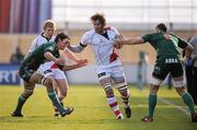 22 January 2011; Pedrie Wannenbergx, Ulster Rugby, is tackled by Josh Sole and Jaco Erasmus, Aironi Rugby. Heineken Cup Pool 4 Round 6, Aironi Rugby v Ulster Rugby, Stadio Luigi Zaffanella, Aironi, Italy. Picture credit: Oliver McVeigh / SPORTSFILE