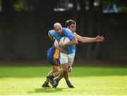 17 September 2016; Kieran McGourty of St Gall's, Antrim, in action against William Groome of Carbury, Kildare, during the Volkswagen Senior Football 7s match at Kilmacud Crokes, Stillorgan in Dublin. Photo by Daire Brennan/Sportsfile