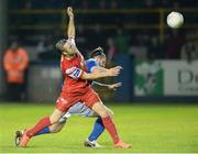 19 September 2016; Karl Sheppard of Cork City in action against Keith Cowan of Finn Harps during the SSE Airtricity League Premier Division match between Finn Harps and Cork City at Ballybofey in Co. Donegal. Photo by Oliver McVeigh/Sportsfile