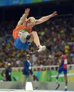 17 September 2016; Ronald Hertog of Netherlands in action during the Men's Long Jump T44 Final at the Olympic Stadium, where he won silver with a jump of 7.29meters, during the Rio 2016 Paralympic Games in Rio de Janeiro, Brazil. Photo by Diarmuid Greene/Sportsfile