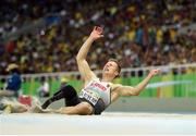 17 September 2016; Markus Rehm of Germany in action during the Men's Long Jump T44 Final at the Olympic Stadium, where he won gold with a Paralympic Record jump of 8.21meters, during the Rio 2016 Paralympic Games in Rio de Janeiro, Brazil. Photo by Diarmuid Greene/Sportsfile