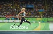 17 September 2016; Vanessa Low of Germany on her way to taking second place the Women's 100m T42 Final at the Olympic Stadium during the Rio 2016 Paralympic Games in Rio de Janeiro, Brazil. Photo by Diarmuid Greene/Sportsfile