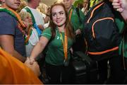 21 September 2016; Paralympic silver medallist Niamh McCarthy at the homecoming from the Rio 2016 Paralympic Games at Dublin Airport in Dublin. Photo by Matt Browne/Sportsfile