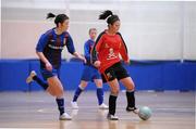 29 January 2011; Zoe Murphy, UCC, in action against Lorna O'Connell, UL. Group 1 Qualifier, Womens Soccer Colleges Association of Ireland National Futsal Finals, University of Limerick, Limerick. Picture credit: Diarmuid Greene / SPORTSFILE